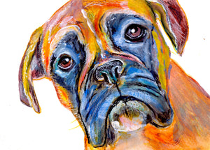 Custom Watercolour Dog Portraits by Oscar Jetson