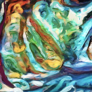 Wild Waters – Abstract Brook Trout Art Print by Jack Tarpon