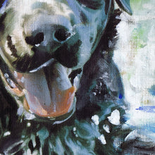 Load image into Gallery viewer, Black Labrador Swimming – Fine Art Print from an Oil Painting by Oscar Jetson
