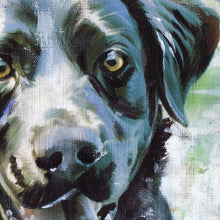 Load image into Gallery viewer, Black Labrador Swimming – Fine Art Print from an Oil Painting by Oscar Jetson