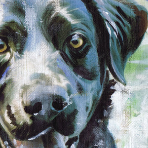 Black Labrador Swimming – Fine Art Print from an Oil Painting by Oscar Jetson