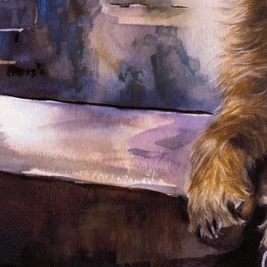 Border Terrier at the Bar – Fine Art Print by Oscar Jetson