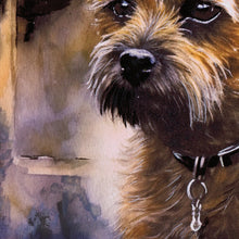 Load image into Gallery viewer, Border Terrier at the Bar – Fine Art Print by Oscar Jetson