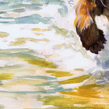 Load image into Gallery viewer, Border Terrier at the Beach – Dog Art Print by Oscar Jetson