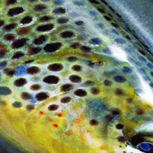 Load image into Gallery viewer, Autumn Stream Brown Trout – Hand-Signed Watercolor Art Print by Jack Tarpon – Giclée Reproduction