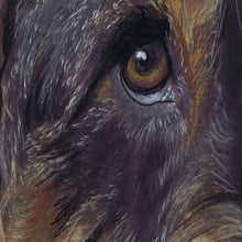 Load image into Gallery viewer, Resting Wirehaired Dachshund – Hand-Signed Soft Pastel Art Print by Oscar Jetson