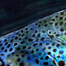 Load image into Gallery viewer, Midnight Rise – Brown Trout Fly Fishing Art Print by Jack Tarpon