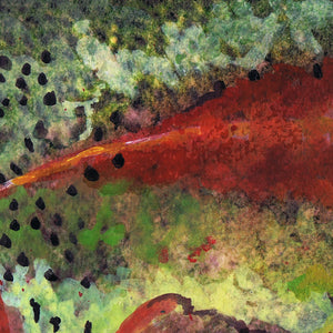 Crimson Current – Rainbow Trout Fly Fishing Art Print by Jack Tarpon