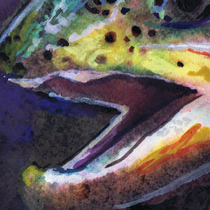 Crimson Current – Rainbow Trout Fly Fishing Art Print by Jack Tarpon