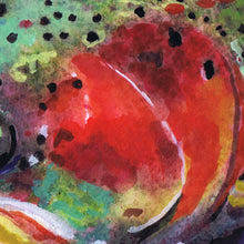 Load image into Gallery viewer, Crimson Current – Rainbow Trout Fly Fishing Art Print by Jack Tarpon