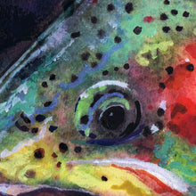 Load image into Gallery viewer, Crimson Current – Rainbow Trout Fly Fishing Art Print by Jack Tarpon