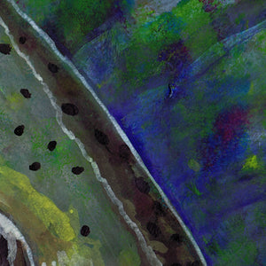 Emerald Depths – Rainbow Trout Fly Fishing Art Print by Jack Tarpon