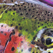 Load image into Gallery viewer, Twilight Waters – Rainbow Trout Fly Fishing Art Print by Jack Tarpon