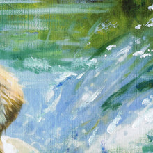 Load image into Gallery viewer, Golden Labrador Swimming – Fine Art Print by Oscar Jetson