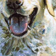 Load image into Gallery viewer, Golden Labrador Swimming – Fine Art Print by Oscar Jetson