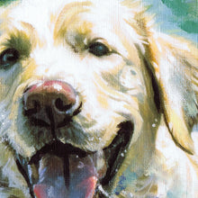 Load image into Gallery viewer, Golden Labrador Swimming – Fine Art Print by Oscar Jetson