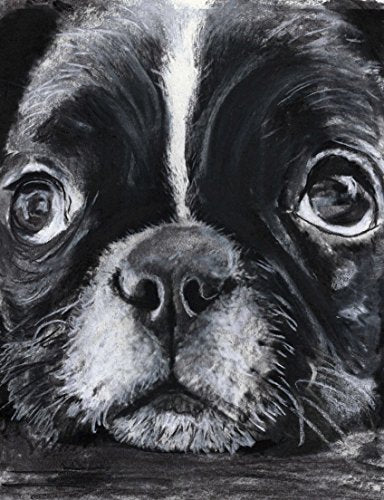 French Bulldog Puppy Wall Art, Black and White French Bulldog Owner Gift, French Bulldog Puppy Artwork, Dog Wall Art Print - Dog portraits by Oscar Jetson