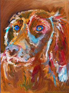 Cocker Spaniel Print, dog, Cocker spaniel owner gift,  dog art print, Signed Colorful Cocker Spaniel Art, Dog painting, dog lover gift. - Dog portraits by Oscar Jetson