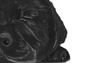 Black lab owner gift,Labrador puppy art print,dog loss gift,black labgift idea,lab wall art,dog lover gift,black lab art print - Dog portraits by Oscar Jetson