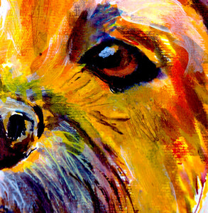 Border Terrier art, Border terrier print, border terrier gift, border terrier painting, Dog portrait, Dog wall art, dog lover gift - Dog portraits by Oscar Jetson