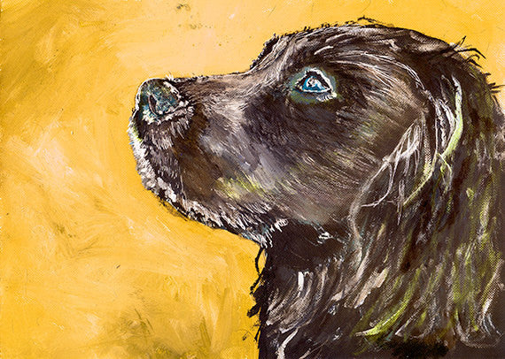 Cocker Spaniel Dog Painting Orange, working cocker Print , fine art  print Dog Art cocker gift idea cocker spaniel black art print - Dog portraits by Oscar Jetson
