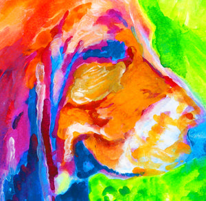 Basset Hound wall art, Basset hound mom, Basset hound gift, colorful Basset hound,dog portrait , Basset hound lover, Basset hound print - Dog portraits by Oscar Jetson