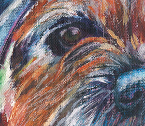 Border Terrier Dog Painting earth and woodland tones,Border terrier Print , acrylic painting print,Border terrier gift,Dog art print - Dog portraits by Oscar Jetson